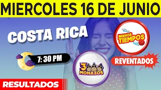 Sorteo 7:30PM Nuevos Tiempos y 3 Monazos del Miércoles 16 de junio del 2021