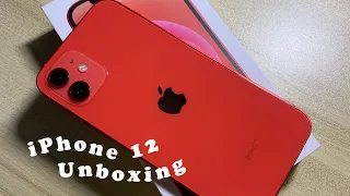 iPhone 12 Unboxing (Red) 🍎 | Sherbel Terry