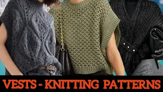 ЖИЛЕТЫ + СХЕМЫ ВЯЗАНИЯ И УЗОРЫ. VESTS + KNITTING PATTERNS AND PATTERNS.