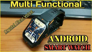 Multi Functional Android Smart Watch Big Screen Display Breath Training Unboxing and Full Review