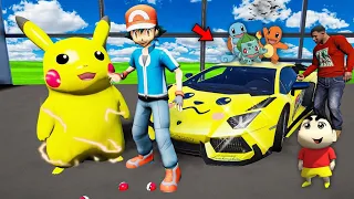 Franklin And Shinchan Collecting Pokemon Cars in GTA 5 #boomeruncleplays