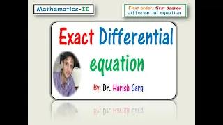 Exact Differential Equation & Examples
