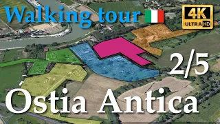 Ostia Antica, Italy【Walking Tour】R.I - [2/5] - With Captions - 4K