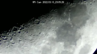 Moon captured by RPi HQ camera using RPi Cam Control v6.6.22