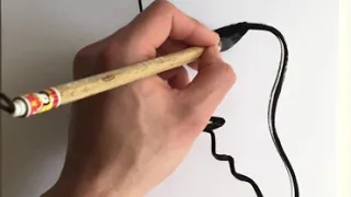 One Line Painting with Sumi-E Brush India Ink