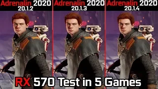 AMD Adrenalin 2020 Edition (20.1.2 vs 20.1.3 vs 20.1.4) Test in 5 Games RX 570 in 2020