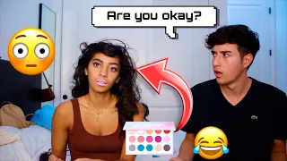 I DID MY MAKEUP HORRIBLY TO SEE HOW MY BOYFRIEND REACTS!!!