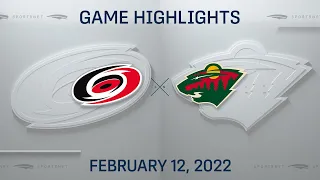 NHL Highlights | Hurricanes vs. Wild - Feb 12, 2022