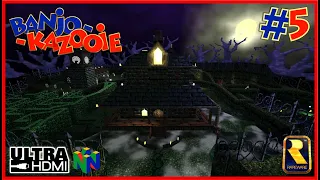 BANJO-KAZOOIE 100% Walkthrough N64 UltraHDMI Part 5 MAD MONSTER MANSION 100% Collectibles