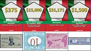 Most Expensive: 55 Most Expensive Italian Stamps