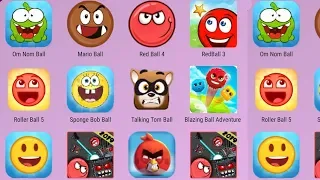 Red Ball Hero,Red Ball 4,Om Nom Ball,Angry Birds Ball,Emoji Ball 4,SpongeBob Ball,Mario Ball,Red Bal