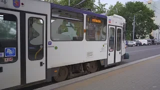 Poland, Szczecin, tram 1 ride from Skłodowskiej to Potulicka