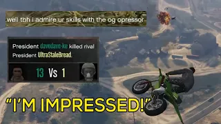 I impressed him with my MK1 PvP skills. GTA ONLINE.