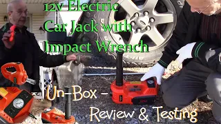 Un-Boxing - Review & In-Depth Testing of a 12V Electric Car Jack with Impact Wrench