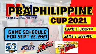 PBA  Philippine Cup 2021- Game Schedule for Sept 22, 2021