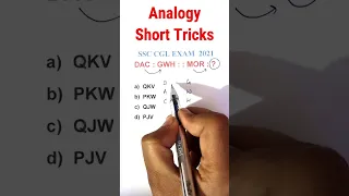 Short Tricks | Alphabet based analogy | #shorts CTET, TET, SUPER TET, SSC, SSCGd #coaching