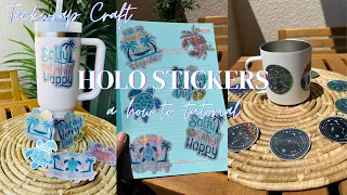 MAKING ✨HOLOGRAPHIC✨STICKERS | TECKWRAP CRAFT PRINTABLE STICKER VINYL