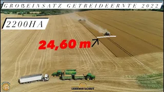 Großeinsatz Getreideernte ganze 2200ha Gerste,Roggen & Raps liegen 2022 vor uns 2 Claas Lexion 8700