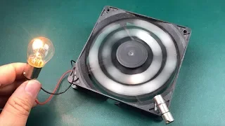 Amazing Free energy 12V Light bulbs Generator Magnets & PC Fan