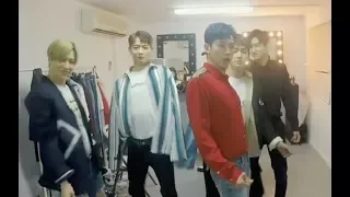 SHINee dancing to TVXQ's 'Chance of Love' 180411