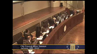 Montgomery City Council Work Session (1/18/22)