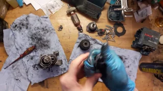 How to repair and assemble Bosch rotary hammer drill GBH 4 DFE o-rings and gear change