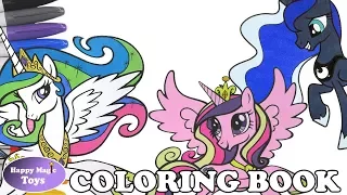 MLP Coloring Book Page Compilation Princess Celestia Luna Cadance My Little Pony Colouring Pages