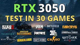 RTX 3050 8GB BENCHMARK TEST IN 30 GAMES