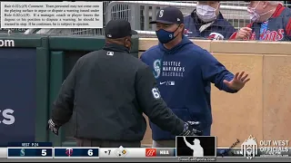 Ejection 008 - Crew Chief Laz Diaz Ejects Scott Servais for Arguing Warnings After HBPs in Minnesota