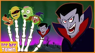 Finger Family Halloween Song | Halloween Songs for Kids | Scary Songs | By Teehee Town