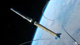 Отделение ракетной ступени в космосе