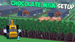 Best Chocolate Milk Setup Build! Roblox Farming and Friends