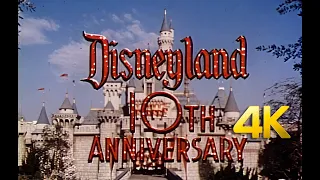 Disneyland's 10th Anniversary with Walt Disney - 4K Upscaled using A.I.