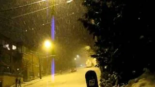 Car Crashing Queen Anne Ave First Snow  Nov 2010