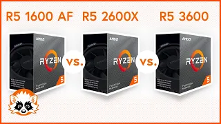 AMD R5 1600 AF vs. R5 2600X vs. R5 3600 CPU comparison 2021 - Which of these CPUs is the right one?
