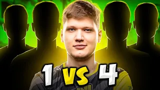 КОГДА S1MPLE ОСТАЕТСЯ 1 vs 4