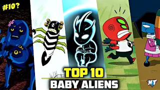 Top 10 Baby Aliens In Ben 10 | Top 10 Child Aliens | Ben 10 Top 10 Baby Aliens