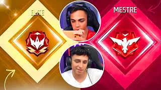 FREITAS E NOBRU - DO MESTRE AO ELITE EM 1 DIA JOGANDO FREEFIRE NO CELULAR ( "MOBILE") MELHOR SENSI:?