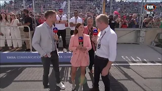 Random guy tries to interupt Danica Patrick during F1 broadcast (Canada 2022)