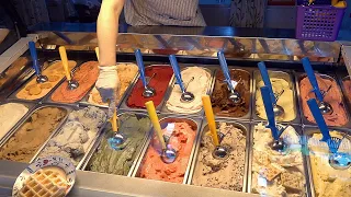 приготування італійського морозива джелато - корейська вулична їжа