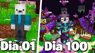 SOBREVIVI 100 DIAS CONSTRUINDO NO MINECRAFT 1.20