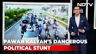 Video: Actor-Politician Pawan Kalyan's Dangerous Car Stunt | Verified