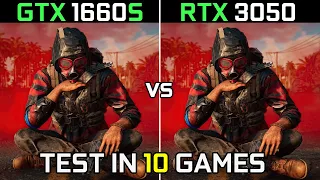 GTX 1660 SUPER vs RTX 3050 | Test in 10 New Games | 2022