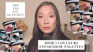 DIOR - Eye And Arm Swatches of NEW 5 Couleurs Eyeshadow Palettes