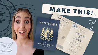 How to create digital products for Etsy ✨ Make a Passport Wedding Invitation Printable with Me!