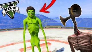 GANHEI os PODERES do HULK no GTA 5 ! Siren Head