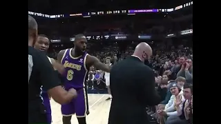 Lebron James tells the Referee to kick these fans out #nba #lakers #lebronjames #short