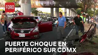 Fuerte choque en Periférico Sur CDMX, deja una adulta mayor lesionada - Sábados de Foro