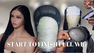 WIG CONSTRUCTION | how to make 5by5 closure wig