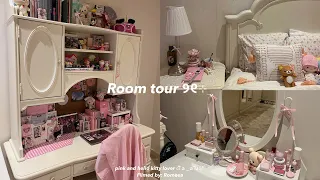 2023 room tour✿/ pink and white themed, txt and hello kitty lover ♥︎